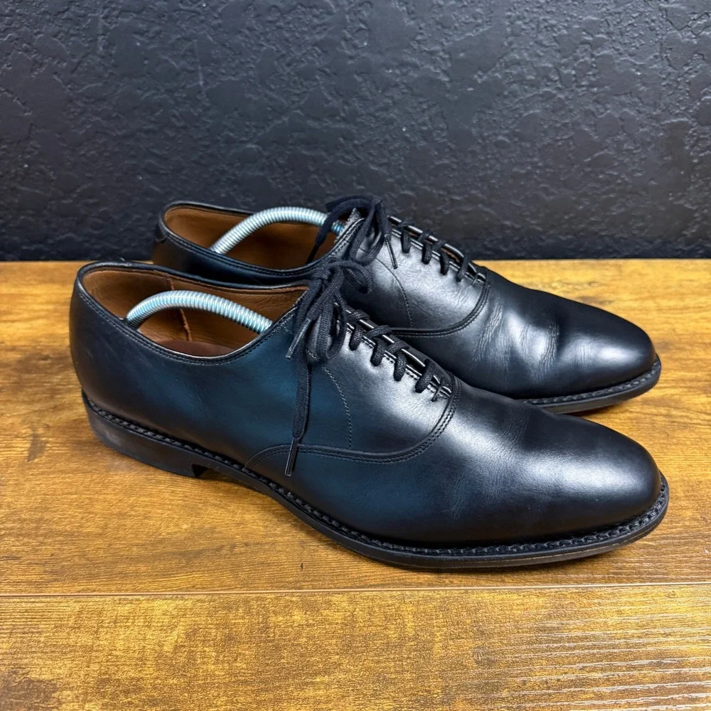 Allen Edmonds Carlyle 8830 Black Calfskin Leather Oxford Dress Shoe Mens 11 D